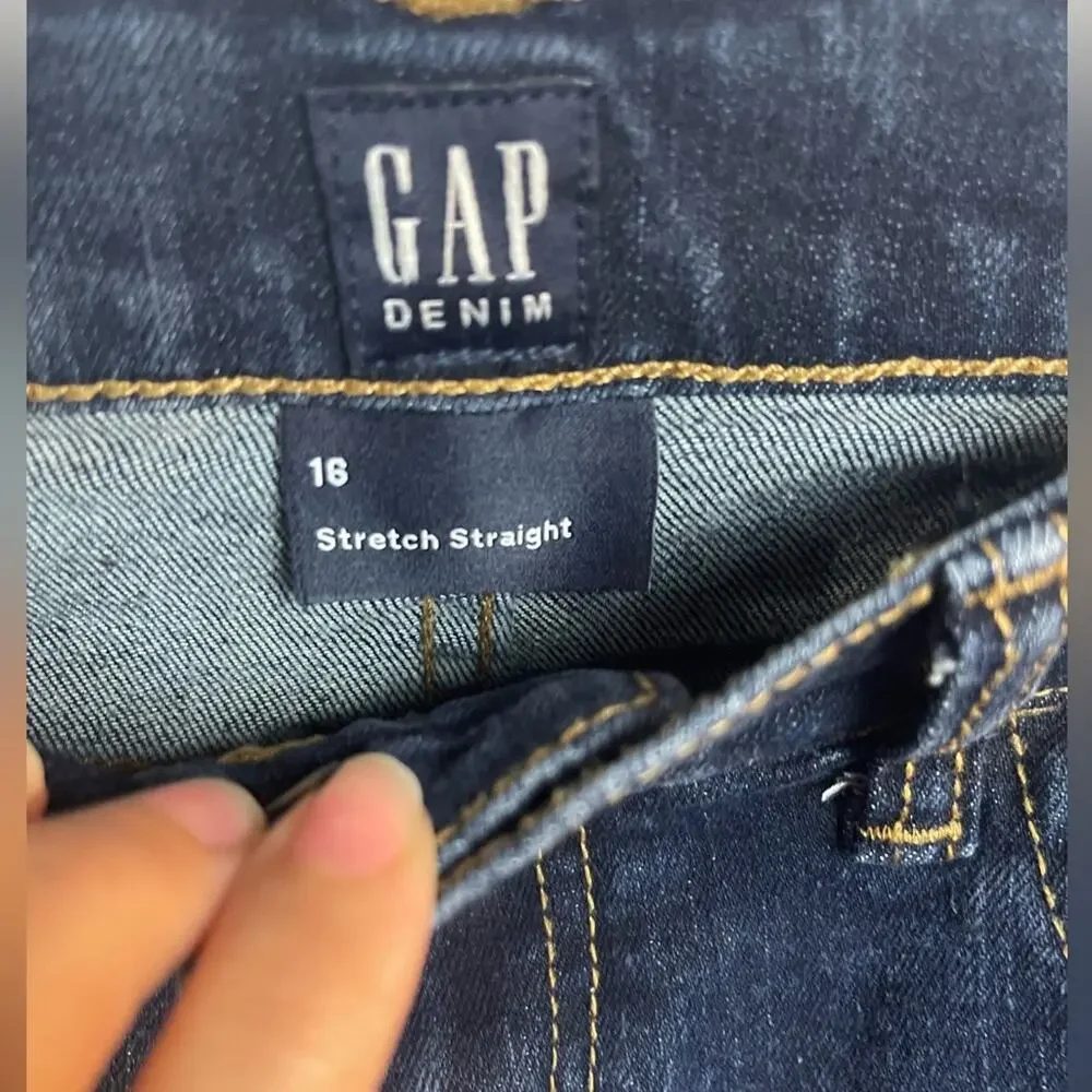 Gap 2 pairs of  Denim Stretch Skinny & Straight Jeans Youth size 16